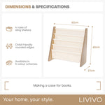 Childrens Bookcase - Cream