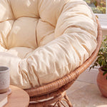 Amara Indoor Or Outdoor Swivel Papasan Chair | Natural