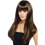 Babelicious Long Straight Wig With Fringe | Brown