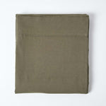 Luxury Linen Flat Sheet | Double | Khaki Green