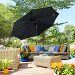 3m Patio Umbrella With Tilt And Crank | Black