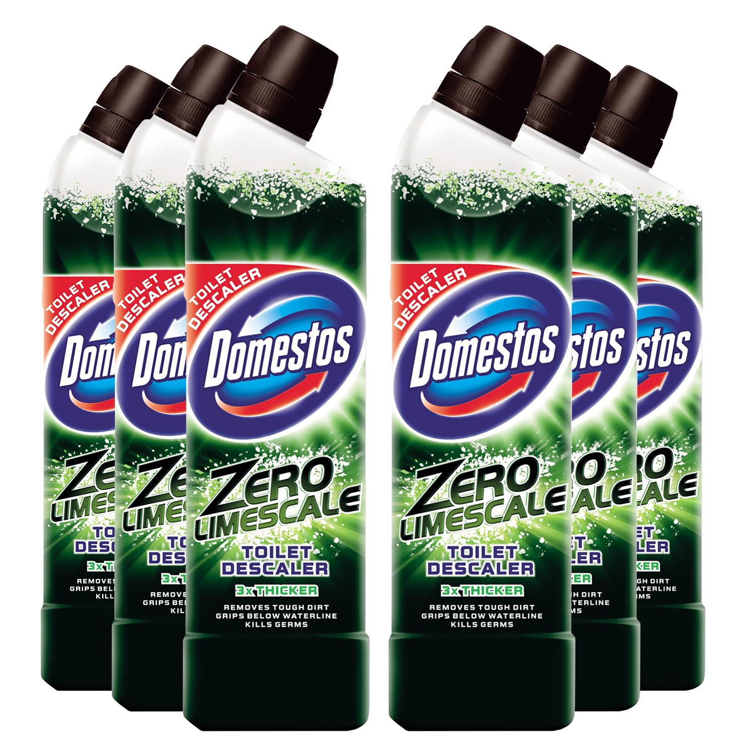 Zero Limescale Toilet Descaler Removes 100% Limescale 750 Ml, 6 Pack