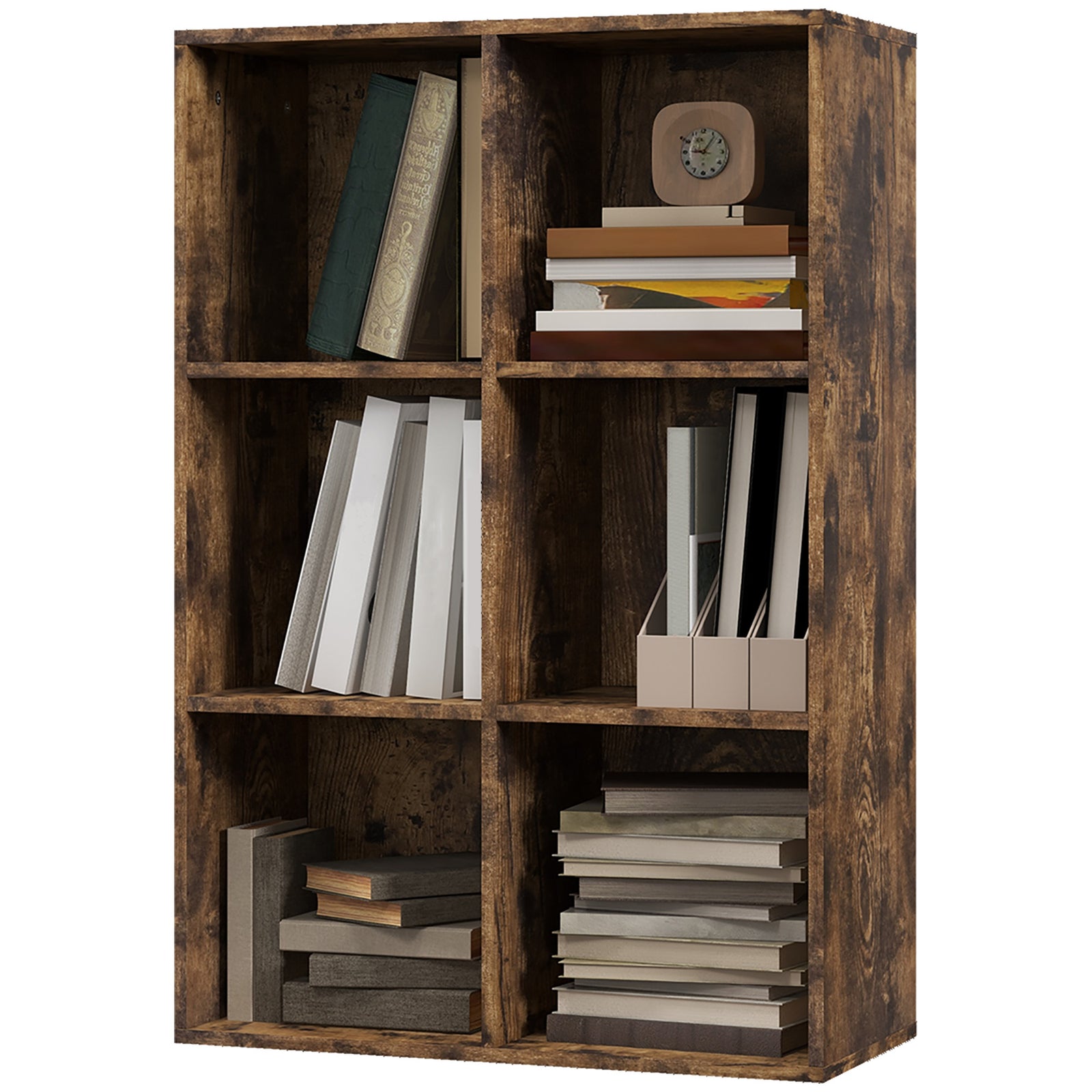 Cubic Cabinet Bookcase Storage Shelves For Home Office | One Size | Pale Brown
