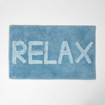 Relax Design Bath Mat 100% Cotton | 50 x 80cm | Blue & White