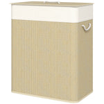 100l Laundry Basket With Lid, Washing Basket For Bathroom | Cream
