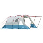 6-8 Person Tunnel Tent, Two-room Camping Tent With Carry Bag | Blue