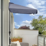 2.3m Half Round Parasol Balcony W/ Crank