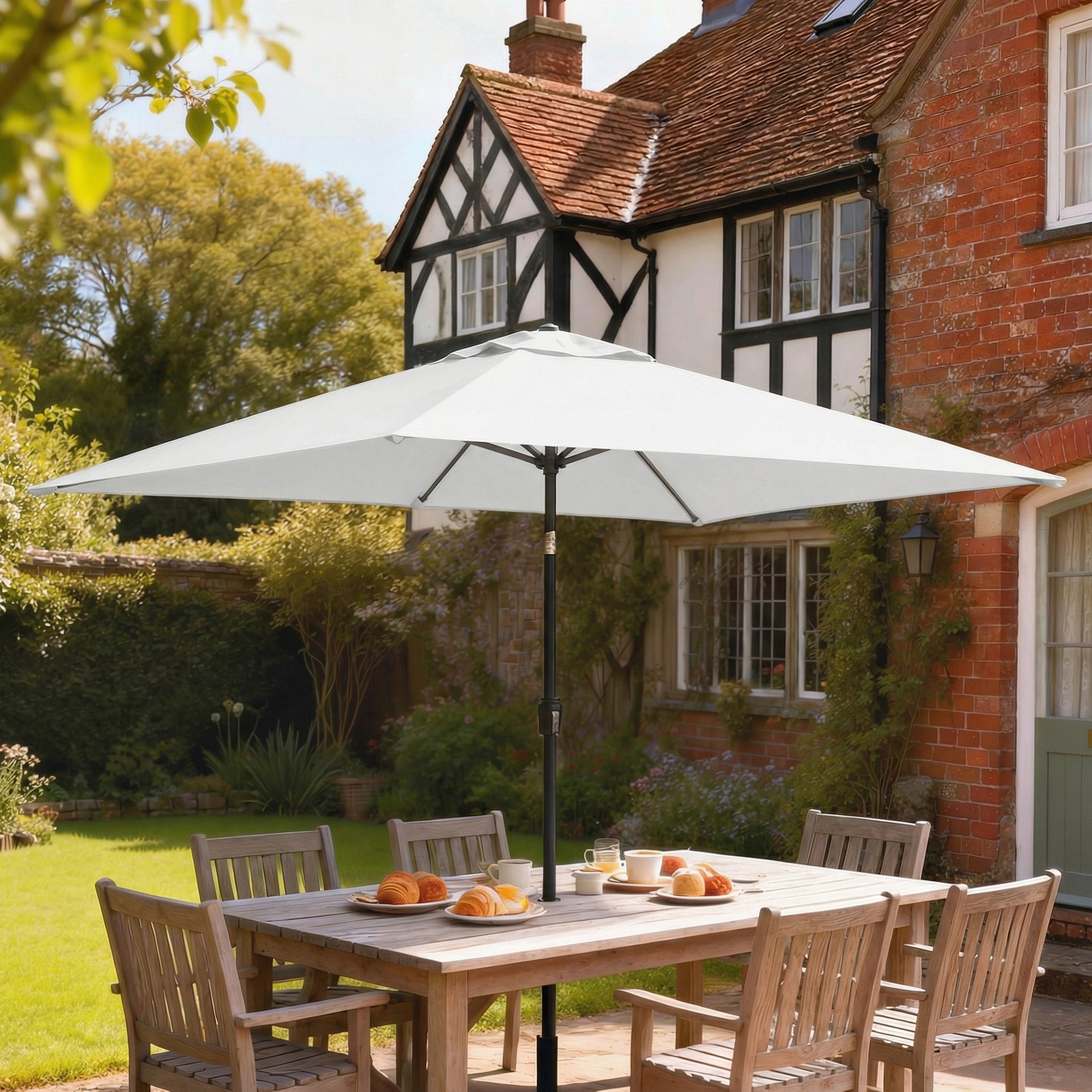 Outsunny Garden Parasol, Outdoor Umbrella With Tilt Function
