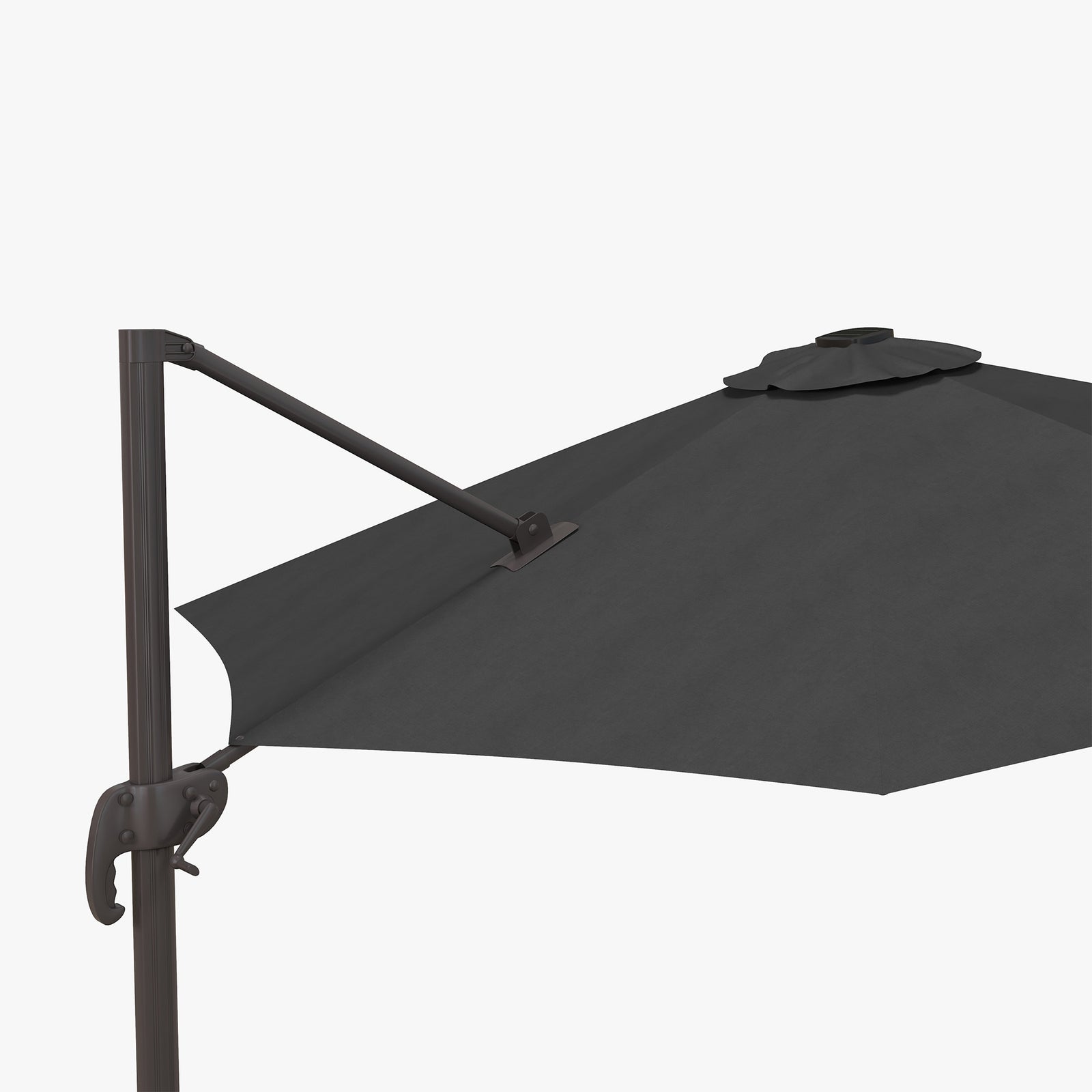 3m Led Cantilever Parasol W/ Base Solar Lights