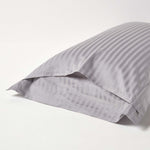 Egyptian Cotton Satin Stripe Oxford Pillowcase 330 Tc | King Pillow Case | Grey