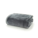 Hazelwood Ultra-soft Flannel & Sherpa Fleece Throw Blanket – 130 X 170cm | 130cm x 170cm | Silver