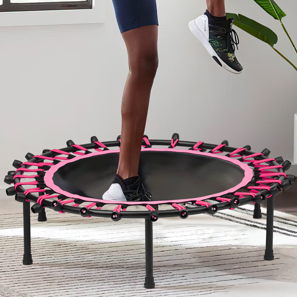 40in Bungee Cords Round Trampoline | Pink
