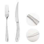 Steak Cutlery Set Knife Fork Stainless Steel 18/8 Catering Palace | Set-of-12 | Silver