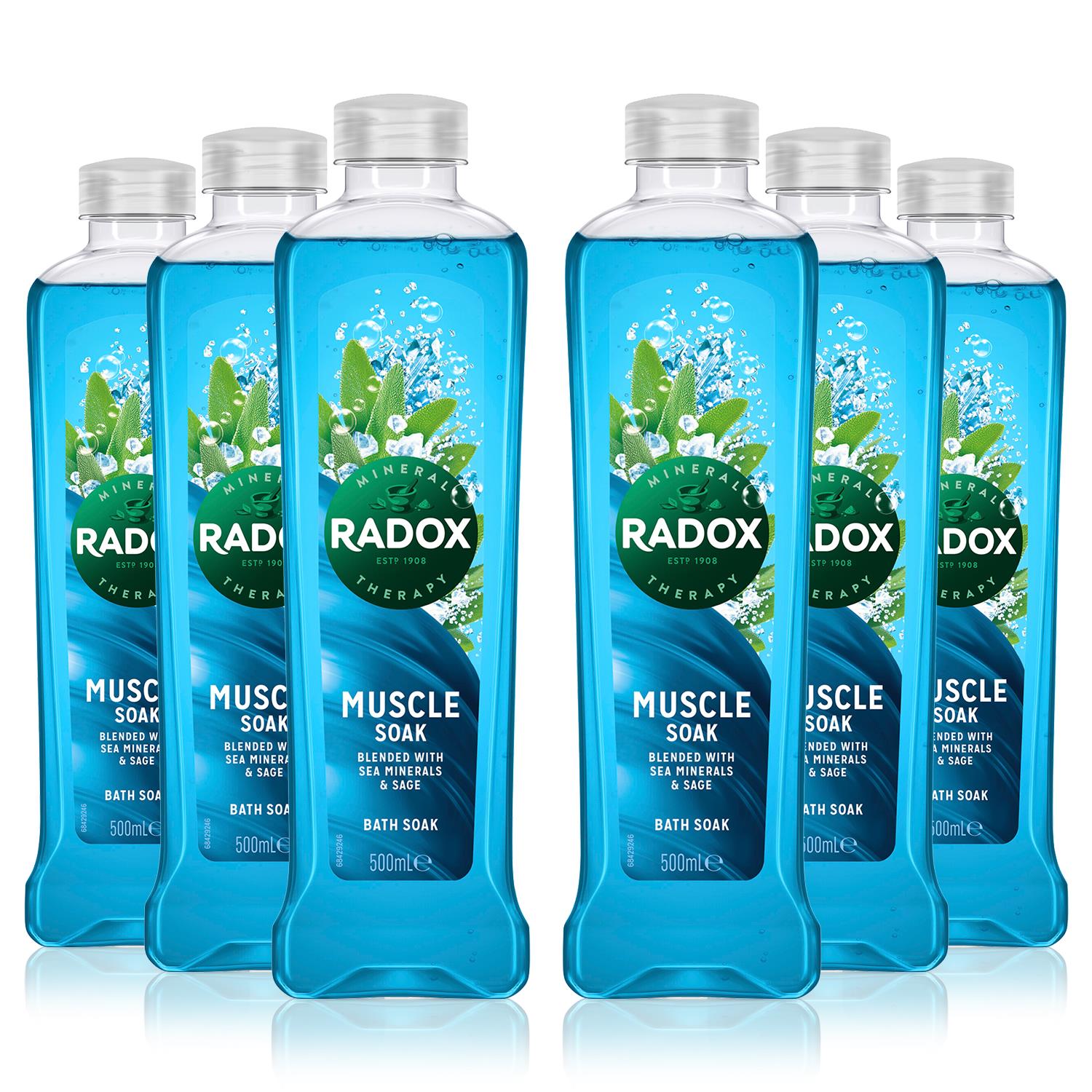 100% Nature Inspired Fragrance Bath Soak, Muscle Soak, 6 Pack, 500ml | 6 | Blue