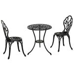 3 Piece Patio Bistro Set, Garden Table And Chairs W/ Hole