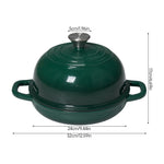 Breeins 4.4l Enamelled Cast Iron Bread Dutch Oven With Dome Lid