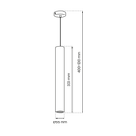 Hudson Pendant Lamp Hand Made High Quality Elegant Single Cylindrical Design With Matt Finish