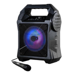 Wicked Gizmos Karaoke Boombox Portable Speaker With Mic Led Lights Bluetooth