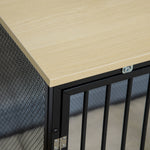 Dog Crate End Table W/ Cushion, Front Door - Ak Color