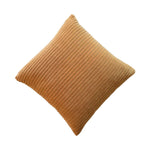 Ribbed Cushion Set, Velvet Fabric | Set of 2 | Mustard