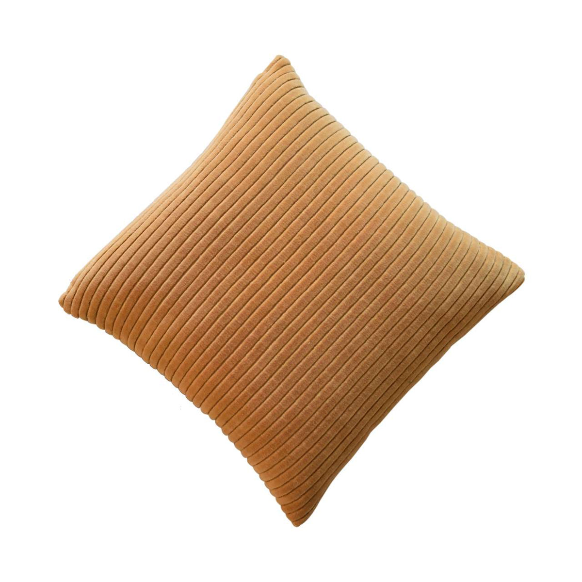 Ribbed Cushion Set, Velvet Fabric | Set of 2 | Mustard