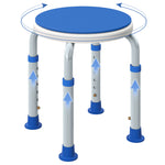 HOMCOM 360 Degree Swivel Shower Stool With Non-slip Feet For Disabled