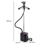 Garment Steamer Standing Clothes Steamer 2200w Wrinkle Remover 3 Levels | Black