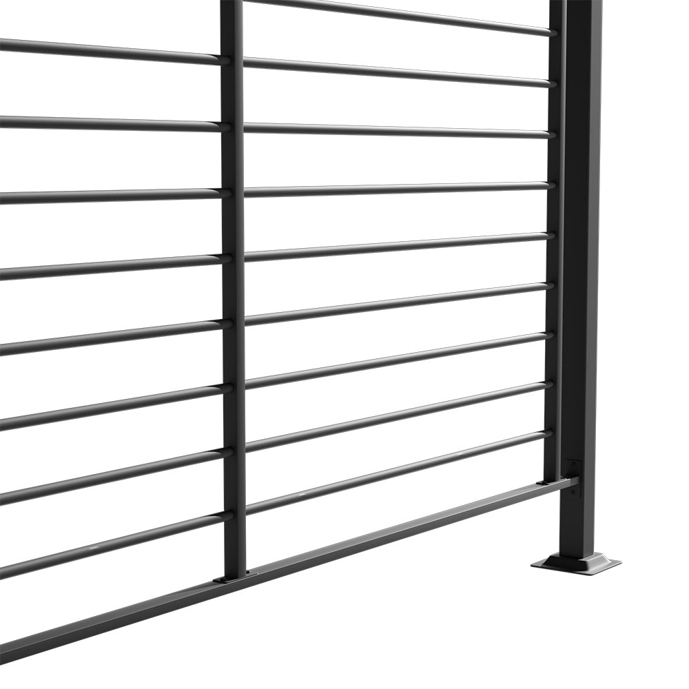 3x 2.8m Metal Outdoor Pergola With Retractable Roof & Pa-coated Polyester,outdoor Gazebo Canopy Shelter With Grommet Holes For Garden
