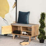 HOMCOM Shoe Bench Entryway Storage Organizer W/ Cushion