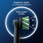 Cross Action Black X-Filaments Toothbrush Replacement Heads, Pack of 4