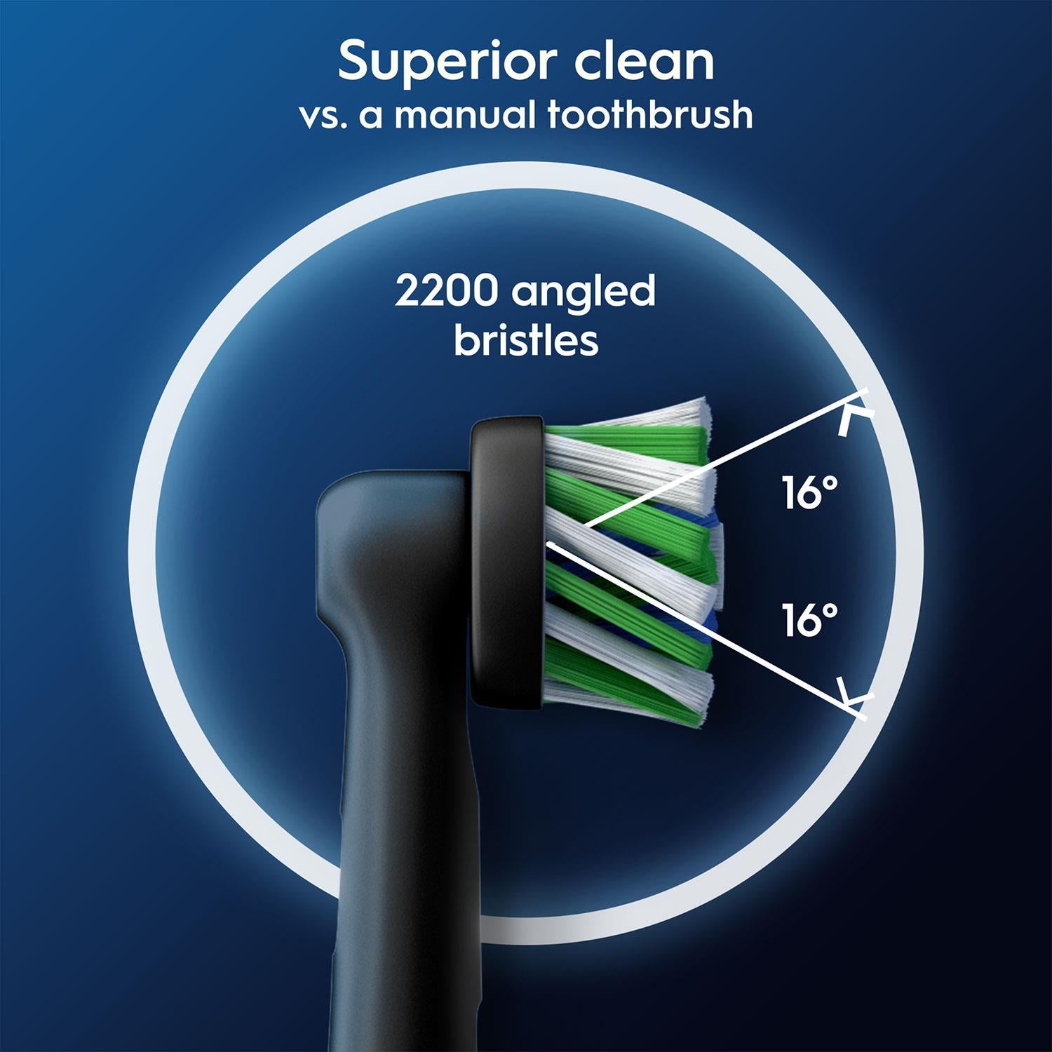 Cross Action Black X-Filaments Toothbrush Replacement Heads, Pack of 4