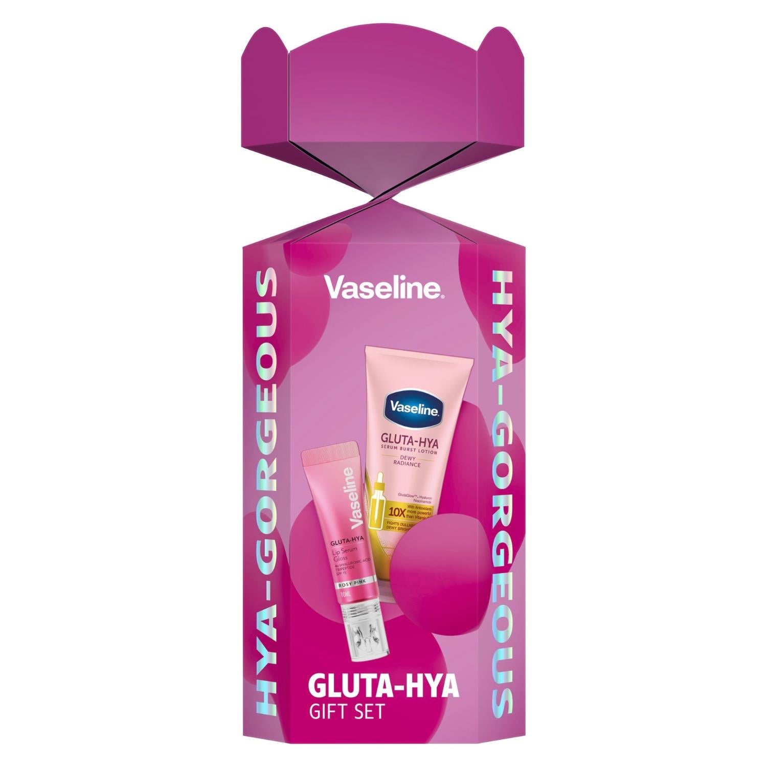 Vaseline Gluta-hya Gorgeous Gift Set: Lotion, Serum & Lip Glow
