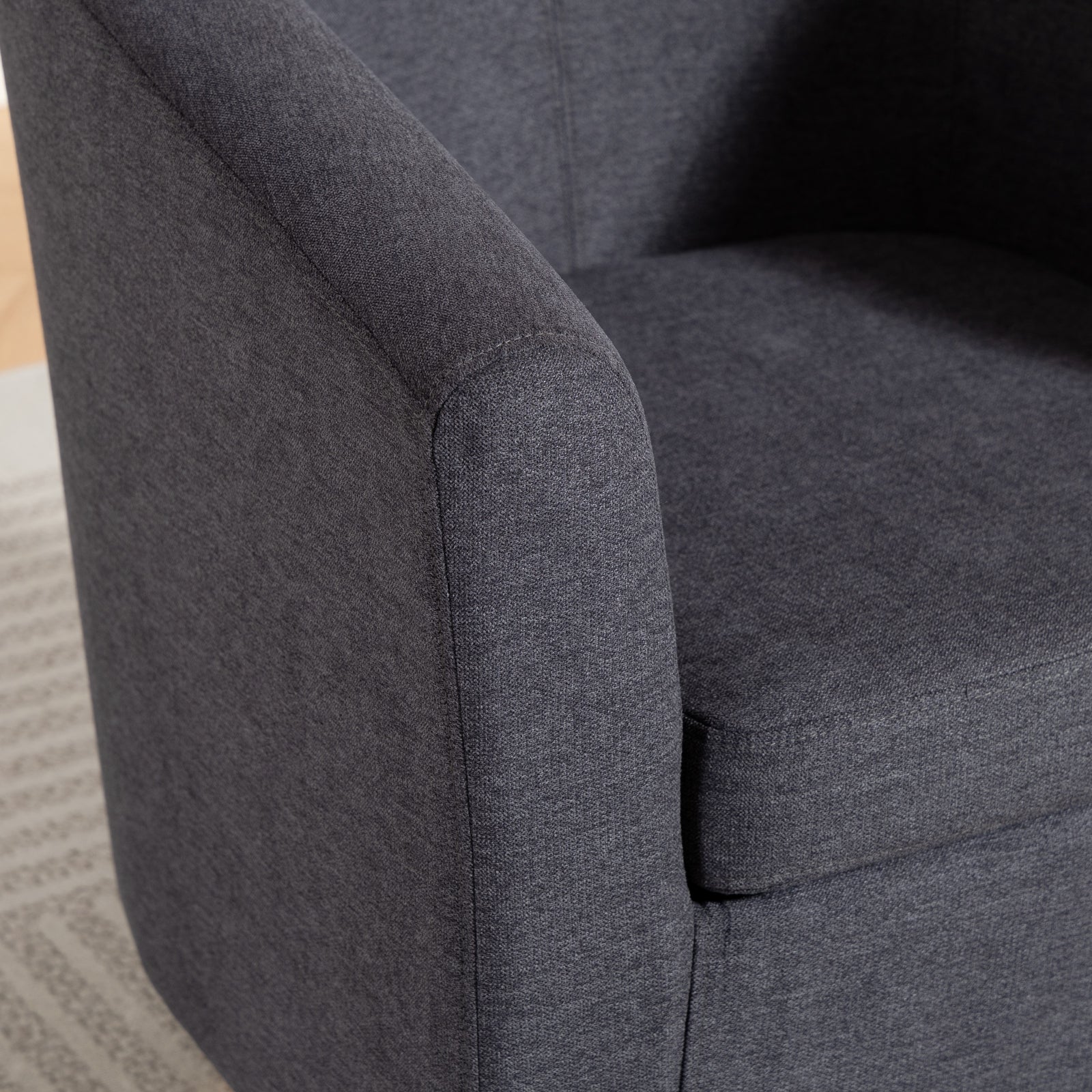 Millie Fabric Accent Chair | Charcoal Grey