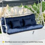 Outsunny Outdoor Seat Cushions Back Cushion With 2 Pillows, Seat Pads
