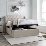 Warwick Velvet Ottoman Bed | Double | Natural