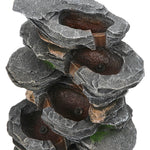 Garden Sanctuary Outdoor Solar-powered Water Fountain Rockery Decor