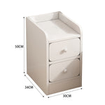 Wooden Nightstand Bedside Table With Drawers