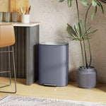Pedal Bin With Soft-close Lid, 50l Kitchen Bin With Carry Handle | Grey