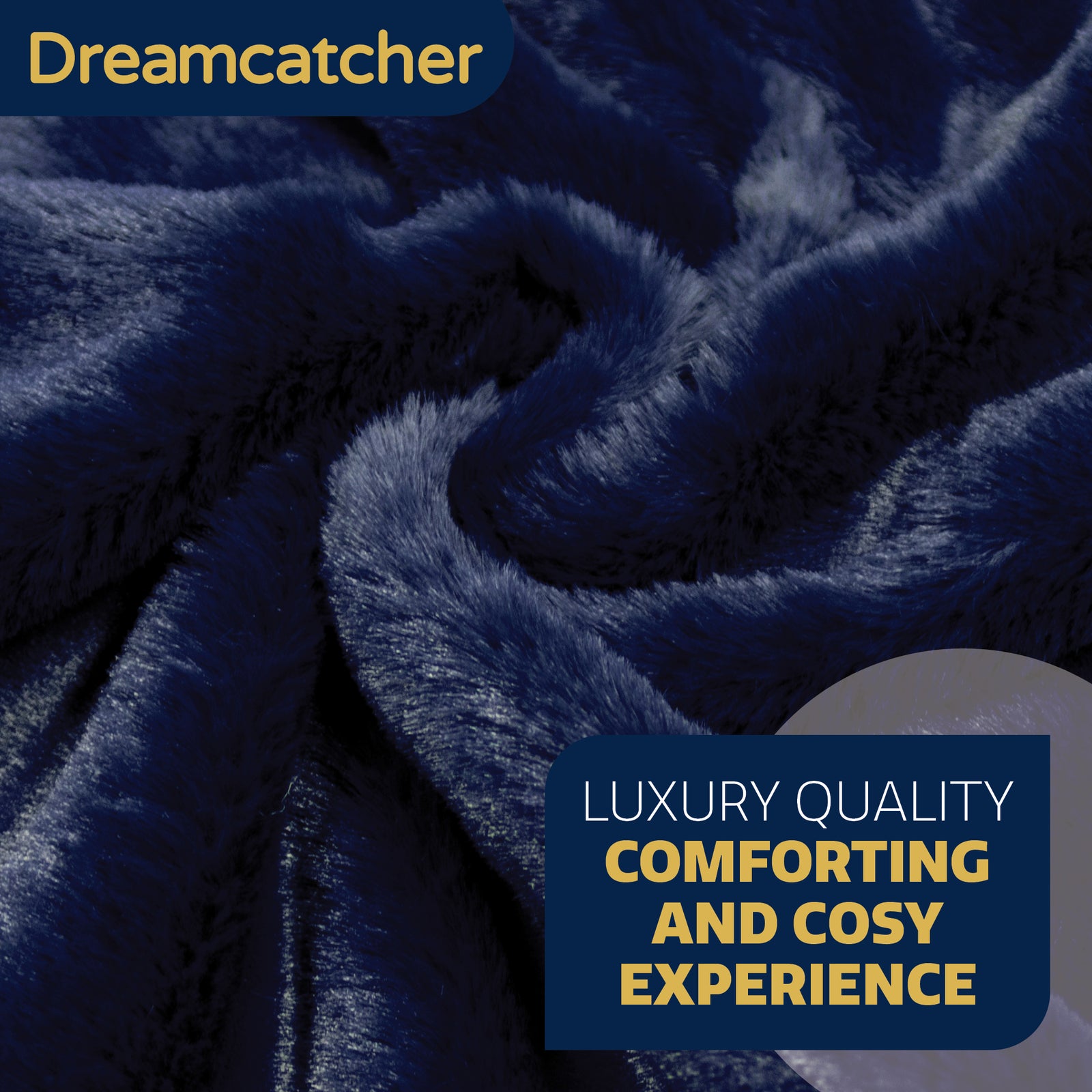 Blanket Throw Soft Faux Fur 160 X 130cm Fleece Overblanket Fluffy Blanket  For Sofa & Beds | L | Blue