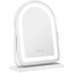 Vanity Mirror With Lights, 3 Colour, 360° Rotation | Small | White