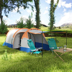 2-3 Man Camping Tunnel Tent With Bedroom And Living Room | Orange