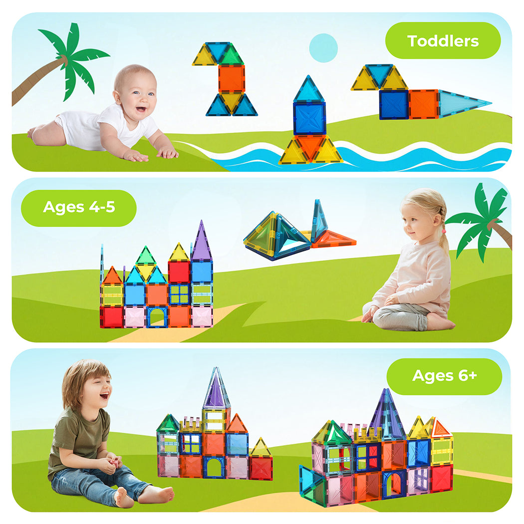 Kids Magnetic Building Blocks Magnetic Tiles Educational Construction Toy | Multi Colour