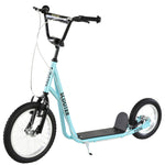 HOMCOM Kids Stunt Scooter With 16" Rubber Wheels, Adjustable Handlebar Blue