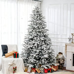 Flocked Pe Christmas Tree With X-frame Stand | 180cm | White