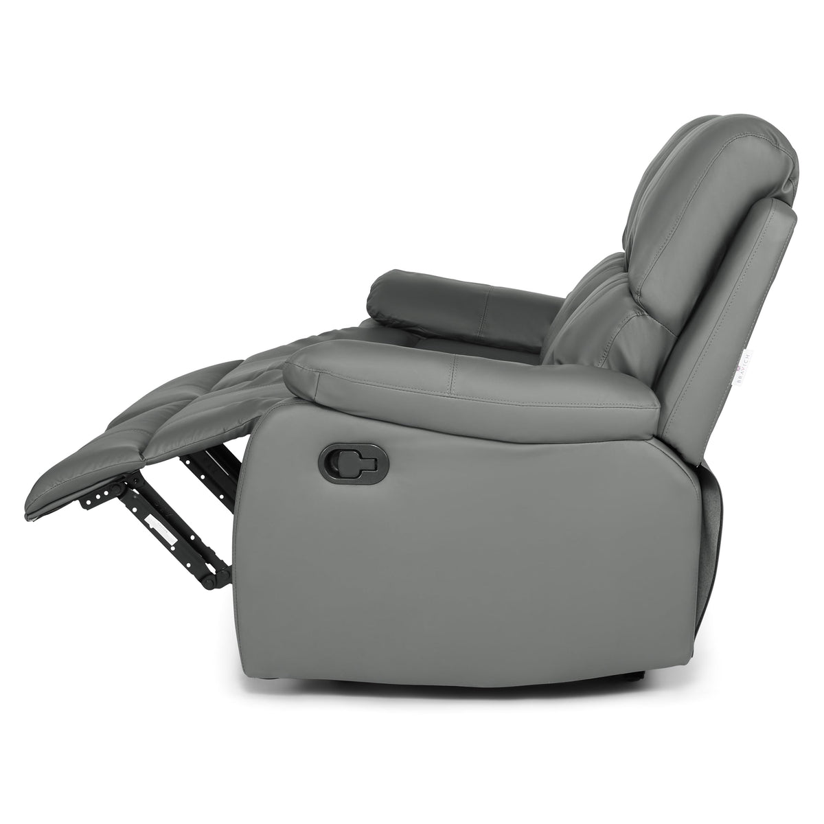Manual Recliner Sofa 1 Seater Faux Leather | Grey