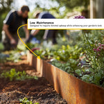 Pre Rusted Corten Metal Lawn Edging Garden Border Roll | 10m | Rust