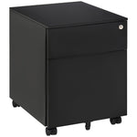 Mobile File Cabinet Steel Lockable With Pencil Tray | One Size | Black