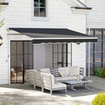 2.5x2m Garden Patio Manual Awning | Black