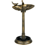 81cm Tall Bird Bath W/ 2 Decorative Birds For Garden | Bronze