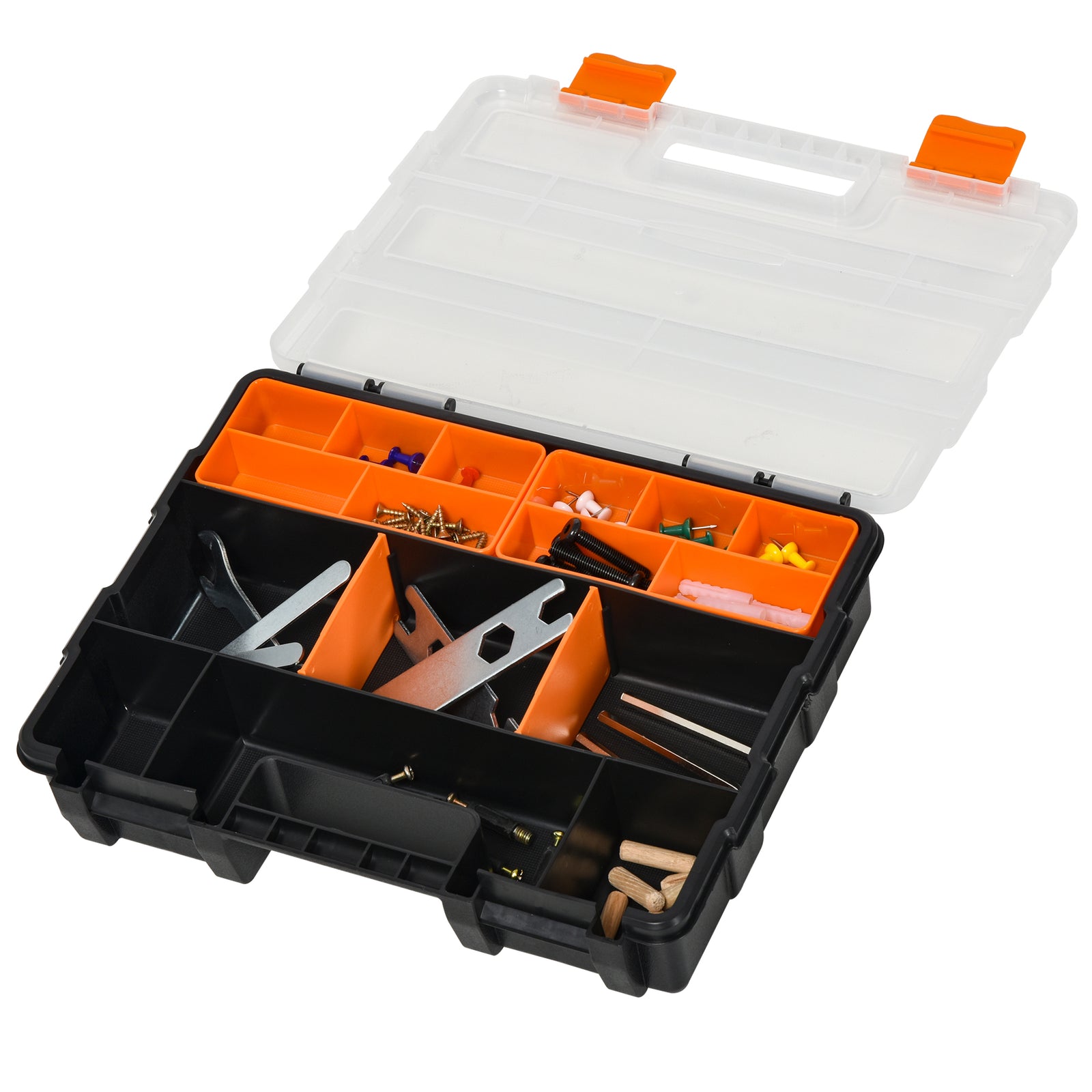 4 Plastic Tool Boxes With Dividers And Lids